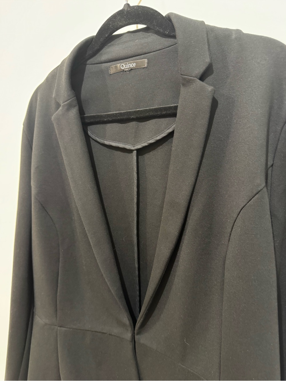 Quince Black Women's Tailored Open-Front Blazer size xl - Picture 3 of 6